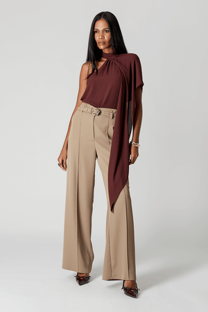 Calça Reta de Alfaiataria Fluid