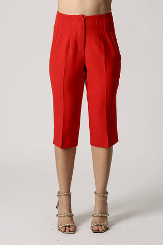 Pantalones capri a medida - ROJO