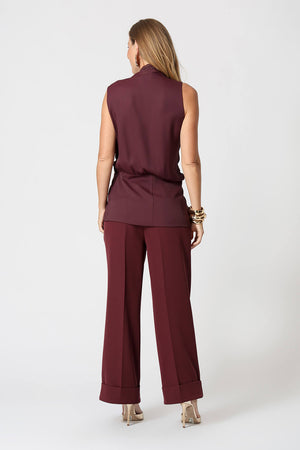Blusa Peplum Transpassada com Top em Renda