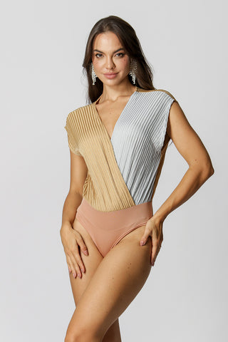 Body con entrecruzamiento y canalé - CAMEL 1