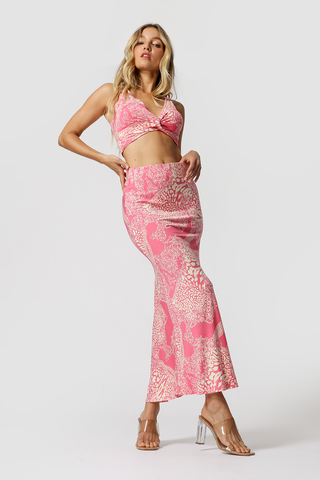 Falda Slim Estampada - CHICLETE 84836
