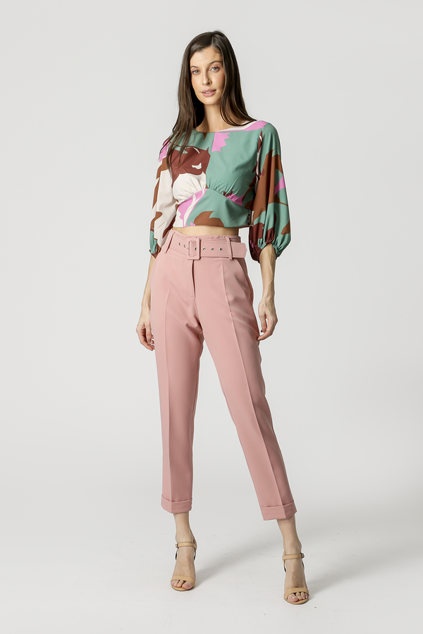 Calça Cenoura Alfaiataria com Cinto