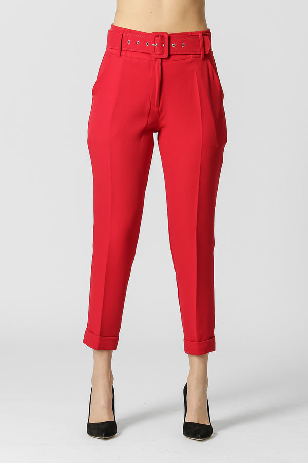 Calça Cenoura Alfaiataria com Cinto