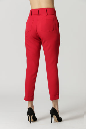 Calça Cenoura Alfaiataria com Cinto