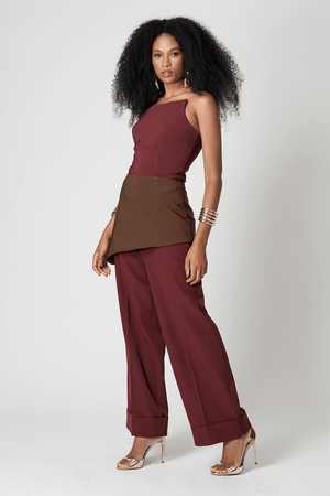 Calça Reta Alfaiataria Com Cós Limpo