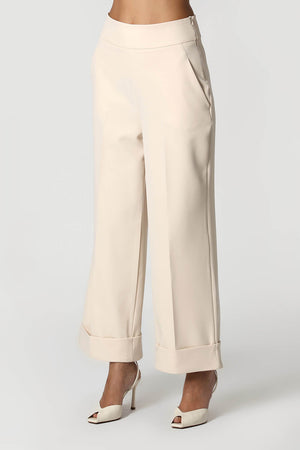 Calça Reta Alfaiataria Com Cós Limpo