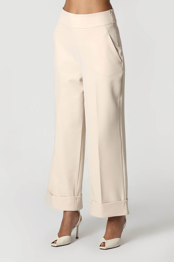 Calça Reta Alfaiataria Com Cós Limpo