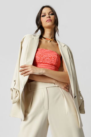 Top bandeau de encaje - CORAL