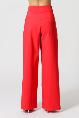 Calça Pantalona De Alfaiataria Com Fivela