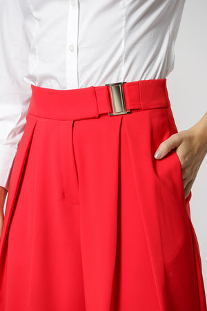 Calça Pantalona De Alfaiataria Com Fivela