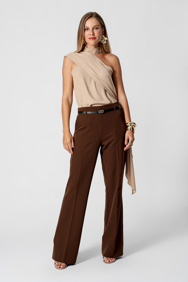 Blusa Cava Americana Com Echarpe