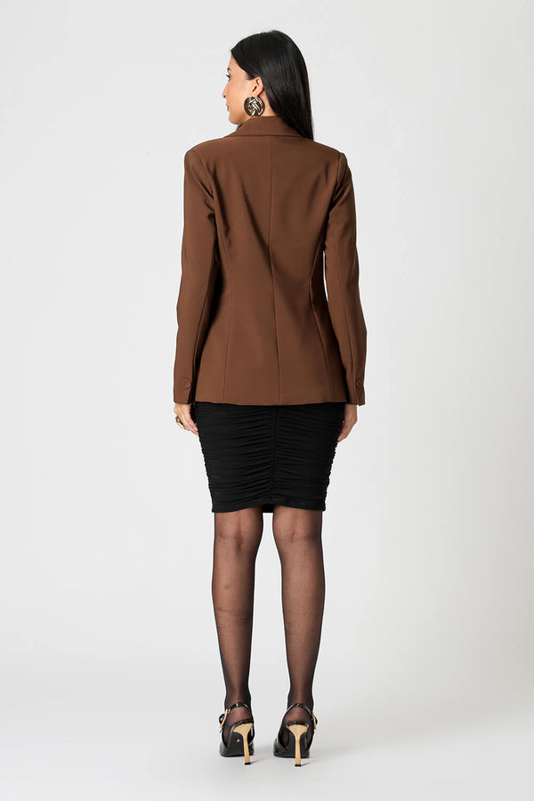 Blazer Acinturado de Alfaiataria com Dois Botões