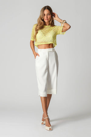 Blusa Cropped Com Transparência TRIMIX
