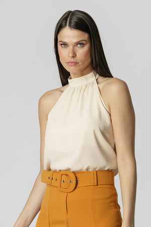 Blusa com Gola e Leve Franzido TRIMIX