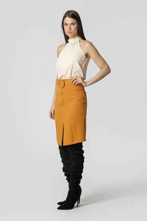 Blusa com Gola e Leve Franzido TRIMIX