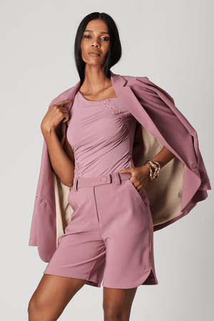 Blusa Ombro Assimétrico com Renda