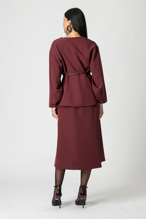 Casaco Dupla Face Transpassado Com Cinto