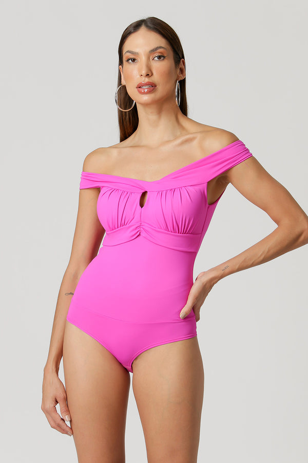 Body Ombro a Ombro Franzido