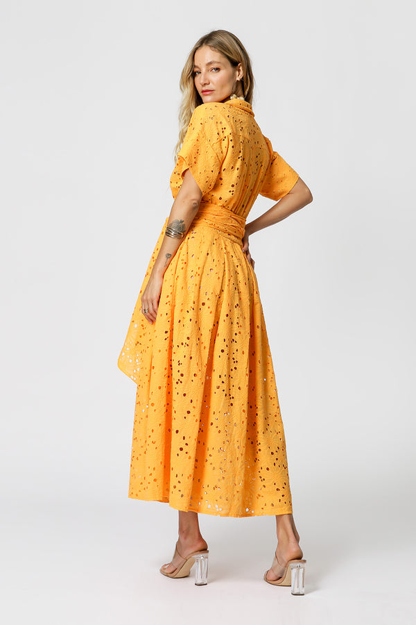 Vestido Chemise Longo De Laise