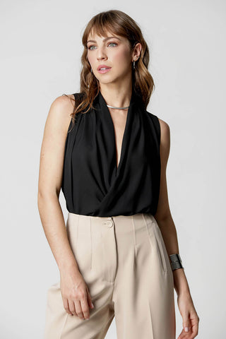 Blusa Cachequer Transpassada - PRETO