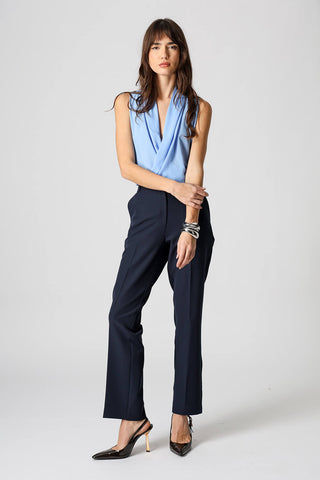 Blusa Cachequer Transpassada - AZUL