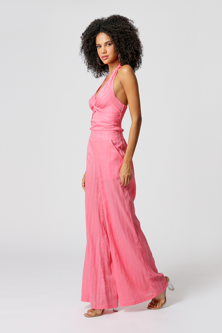 Calça Pantalona Voil - PINK CLARO