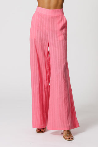 Calça Pantalona Voil - PINK CLARO