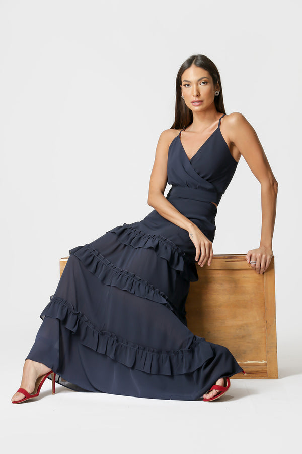 Saia em Camadas com Babados