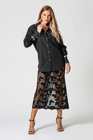 Camisa Manga Balloon com Pala