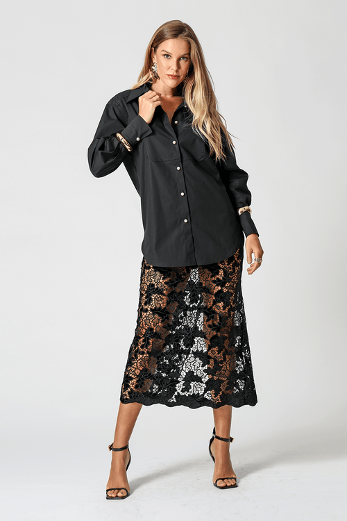 Camisa Manga Balloon com Pala