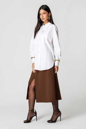 Camisa Manga Balloon com Pala