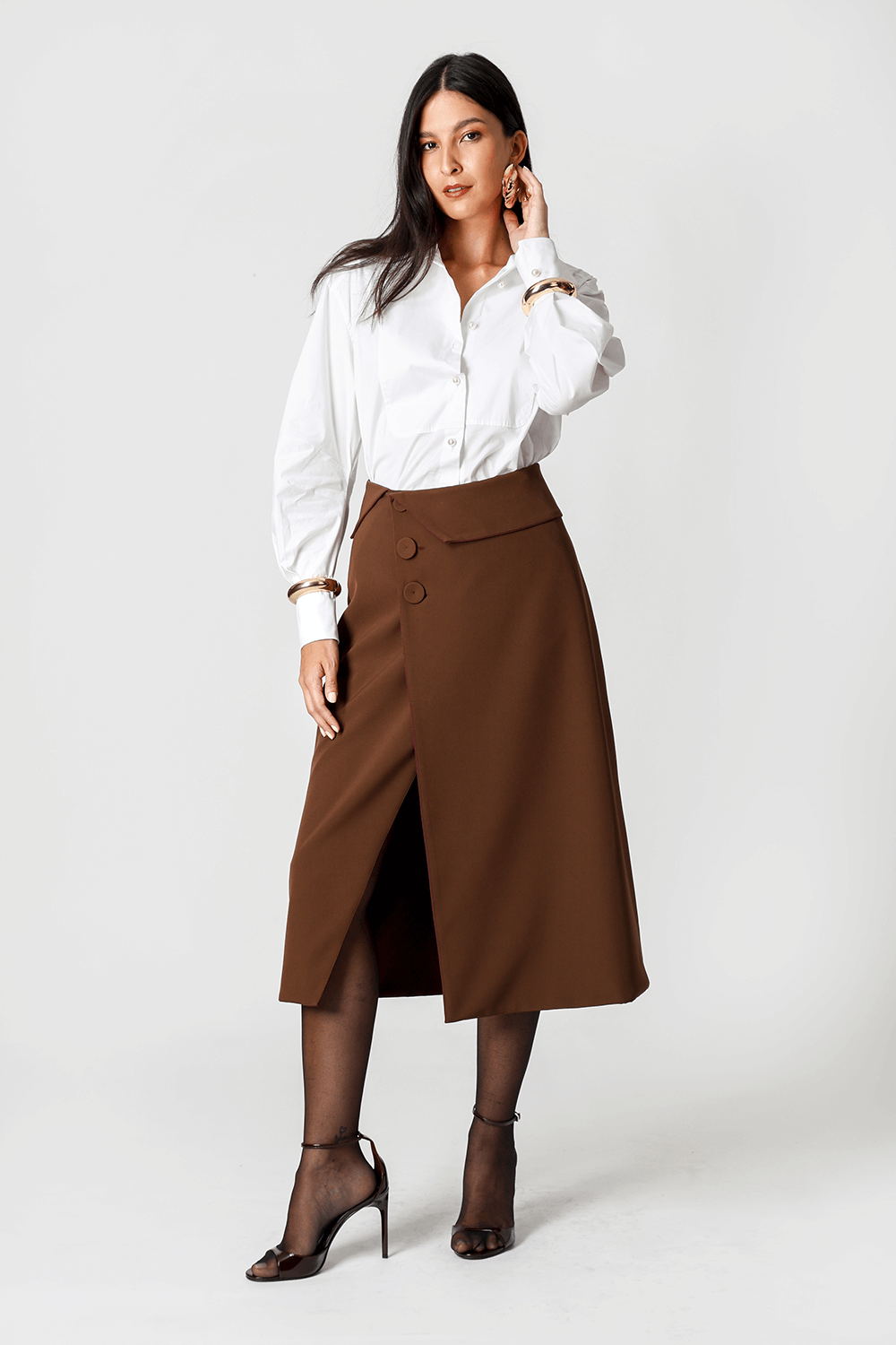 Saia Transpassada Dupla Face