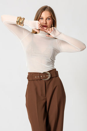 Blusa Tule Com Abertura Para Polegar