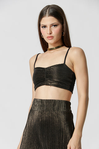 Top bandeau plisado - NEGRO