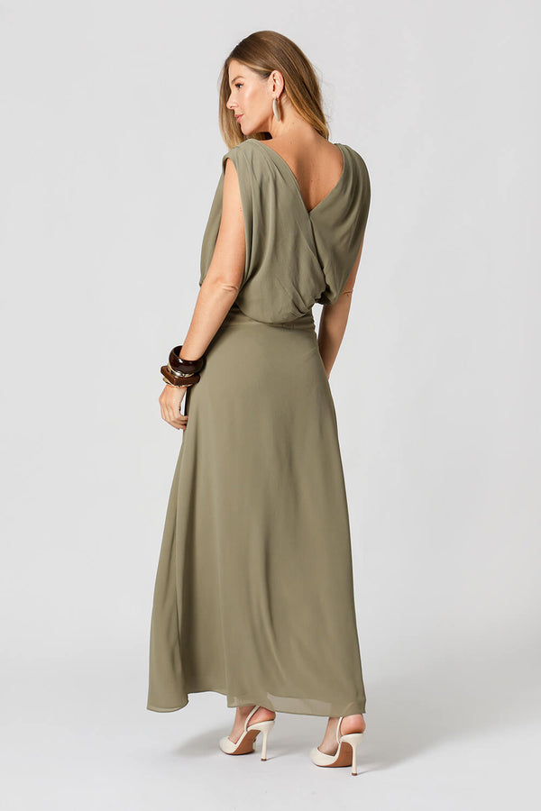 Blusa Chiffon com Decote Transpassado