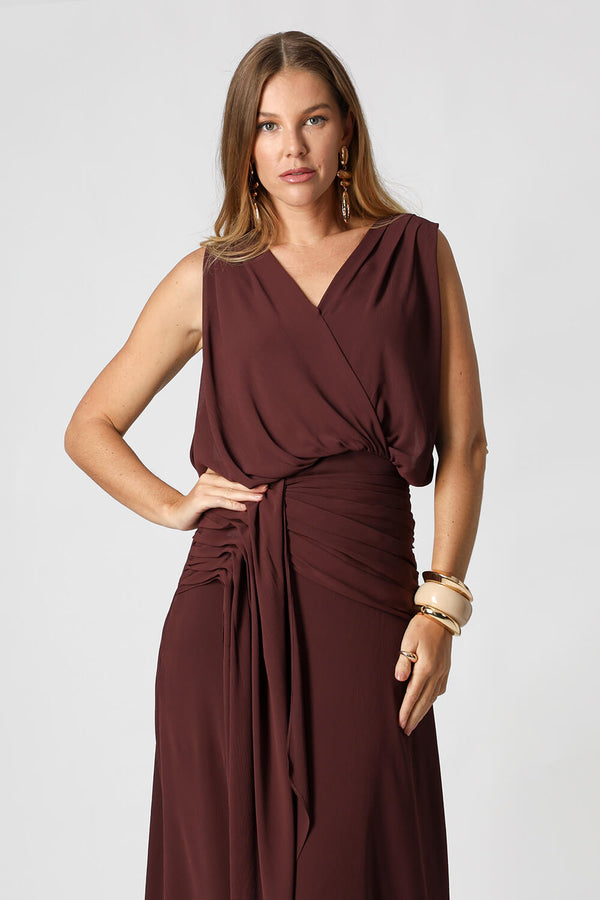 Blusa Chiffon com Decote Transpassado
