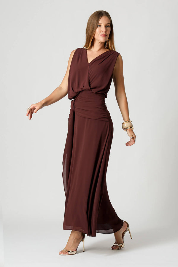 Blusa Chiffon com Decote Transpassado