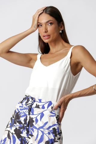 Regata Com Pregas Na Alça - OFF WHITE