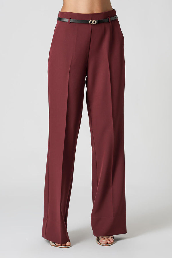 Calça Alfaiataria Reta Com Cinto