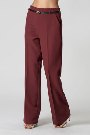 Calça Alfaiataria Reta Com Cinto