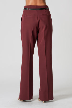 Calça Alfaiataria Reta Com Cinto