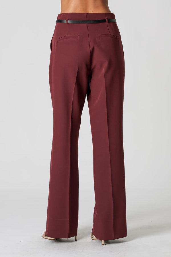 Calça Alfaiataria Reta Com Cinto