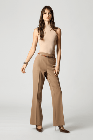 Pantalones rectos de sastre con cinturón - FENDI