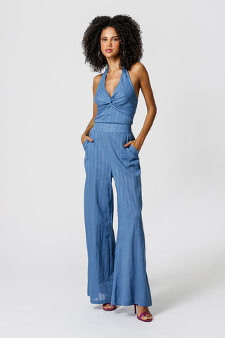 Top Halter De Voile De Algodón - COBALT