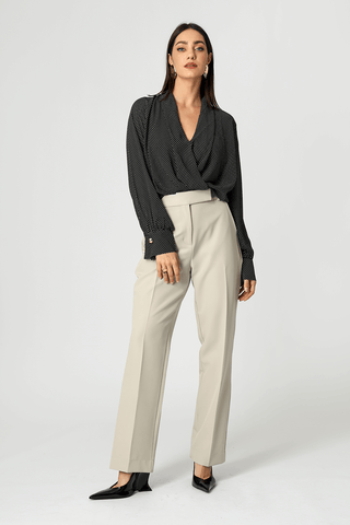 Calça Reta Cós Minimalista - GELO