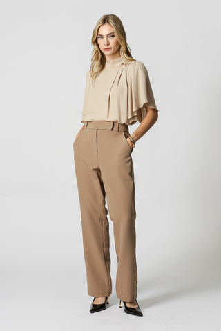 Pantalones minimalistas de tiro recto - FENDI