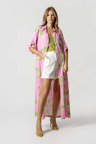 Camisa con cinturilla - ROSA CLARO 90136