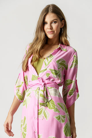 Camisa con cinturilla - ROSA CLARO 90136