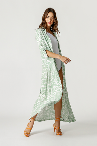 Chemise Com Faixa Na Cintura - VERDE 90137