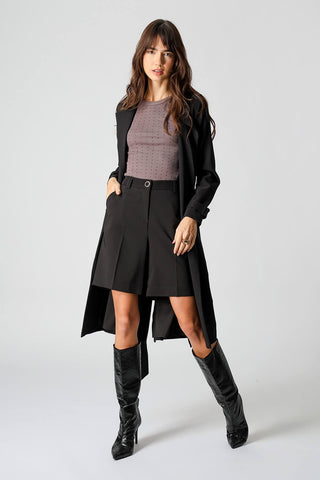 Blusa con apliques de pedrería - CAFE CL